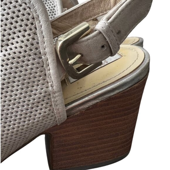 GEOX RESPIRA Girl's D Marilyse C Wedge Heels Leather Sandals / Taupe Gold / 38 - Picture 6 of 11